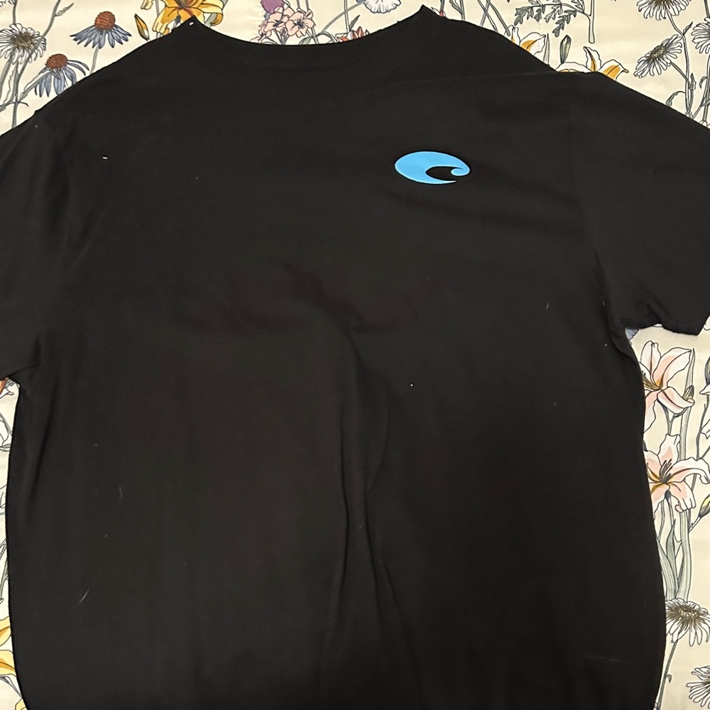 Costa Black Tee with Blue Logo